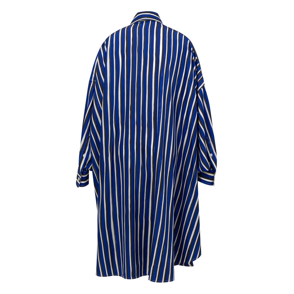 Blue Textile Long Dress