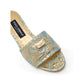 Blue Polyester Slippers