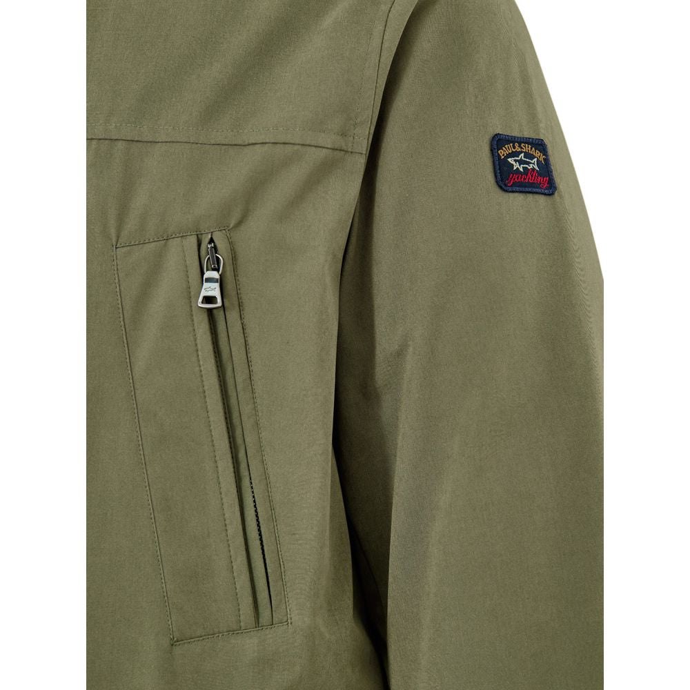 Green Polyester Coat