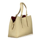 Beige Polyurethane Women Tote