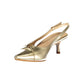Gold Leather Women's Sandal
