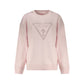 Pink Cotton Women Sweatshirt
