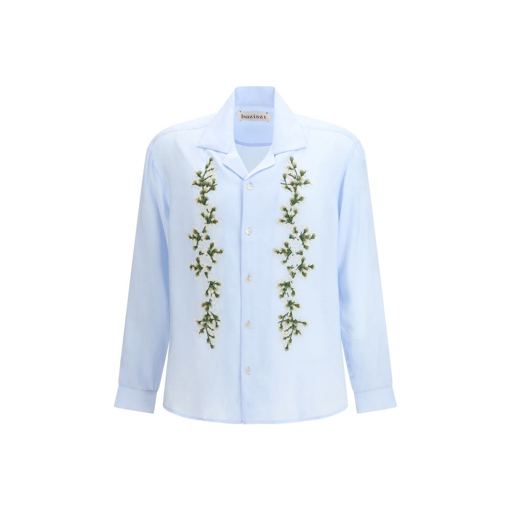 Blue Cotton Dress Shirt