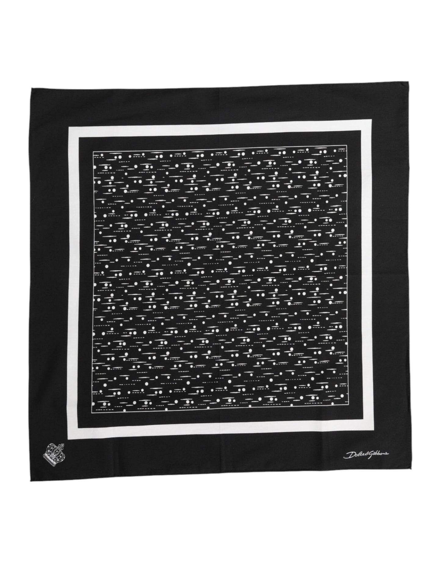 Black And White Cotton Foulard