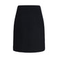 Black Wool Midi Skirt
