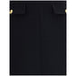Black Wool Midi Skirt