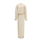 Beige Viscose Casual Dress