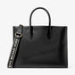 Black Leather Tote Bag