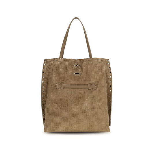 Beige Calf Leather Bos Taurus Shoulder Bag