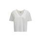 White Cotton Long Sleeve T-Shirt