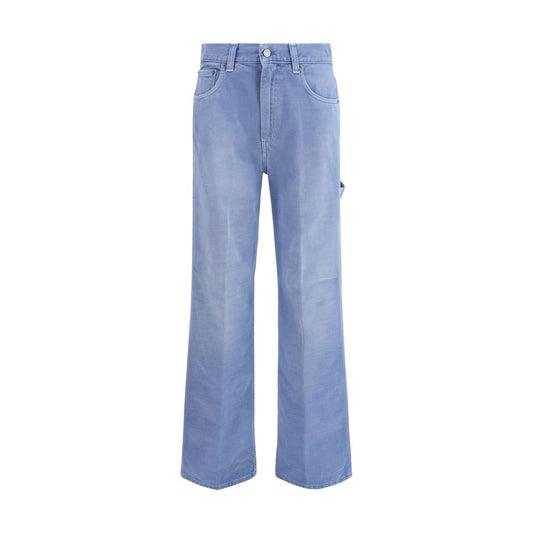 Blue Cotton Relaxed Fit Jeans