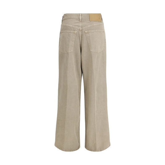 Beige Cotton Jeans Denim