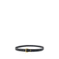 Black Calf Leather Bos Taurus Thin Belt