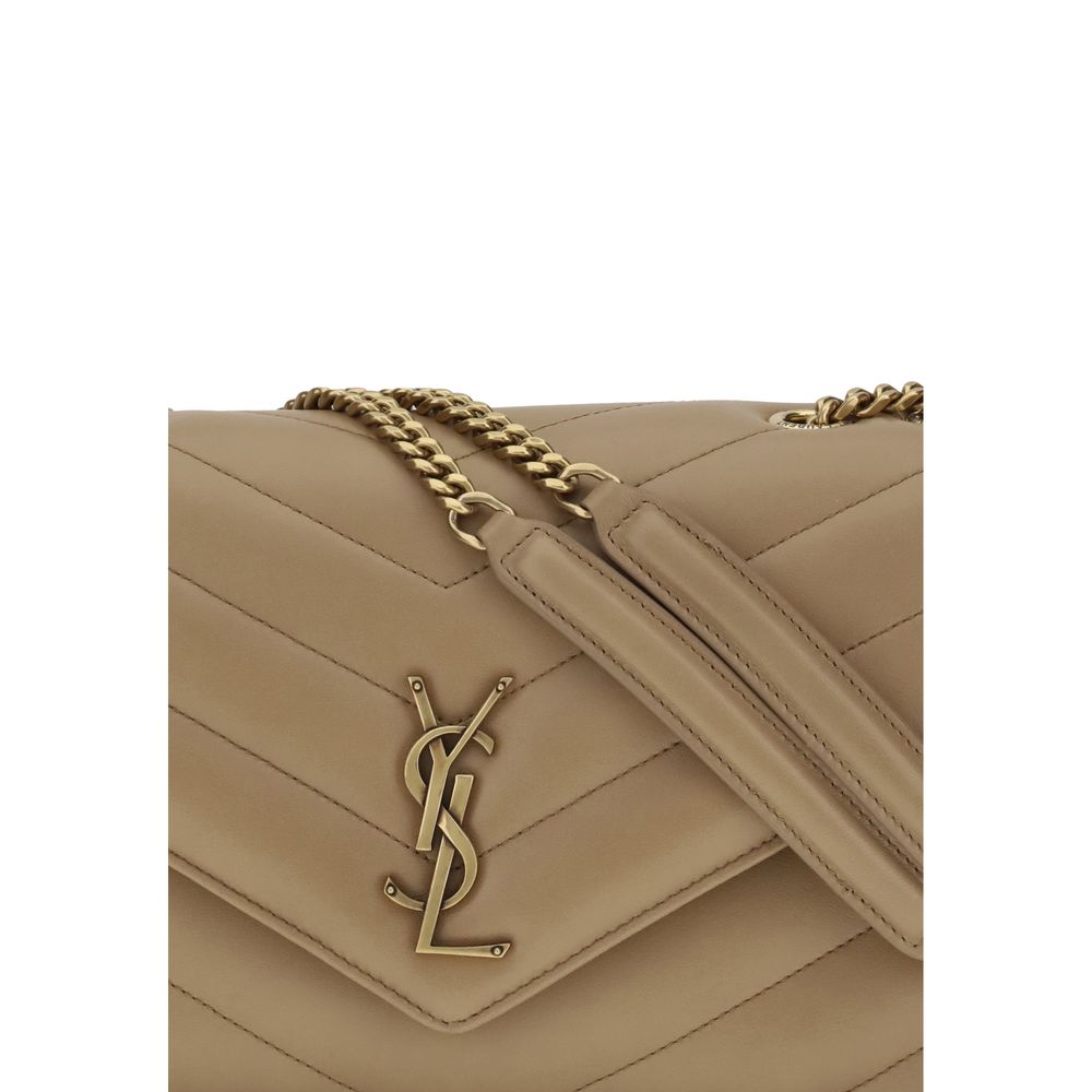 Beige Calf Leather Bos Taurus Shoulder Bag