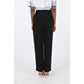 Black Acetate Casual Pants
