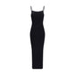 Black Polyamide Casual Dress