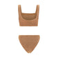 Brown Polyamide One-Piece Swimsuit