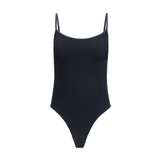 Black Polyamide One-Piece Swimsuit