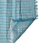 Light Blue Silk Blend Fringed Logo 185cm x 73.5cm Scarf