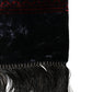 Black Red Rayon Geometric Pattern Fringe 140cm X 16cm  Scarf