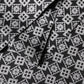 Black White Silk Geometric Neck Wrap 142cm X 15cm Scarf
