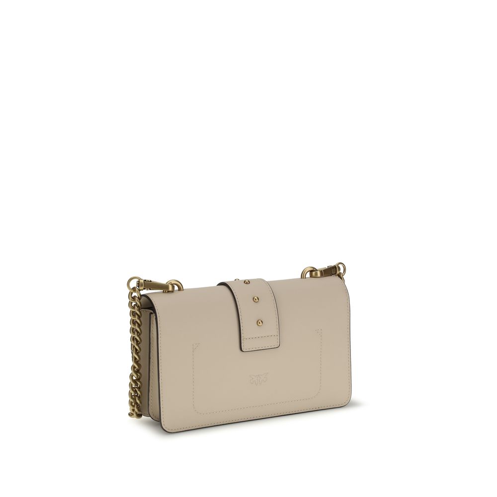 Beige Calf Leather Bos Taurus Shoulder Bag