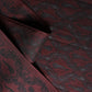 Burgundy Black Silk Paisley Foulard 135cm X 22cm  Scarf