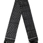 Black White Silk Dotted Print Foulard 140cm X 15cm Scarf
