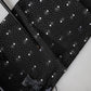 Black White Silk Dotted Print Foulard 140cm X 15cm Scarf