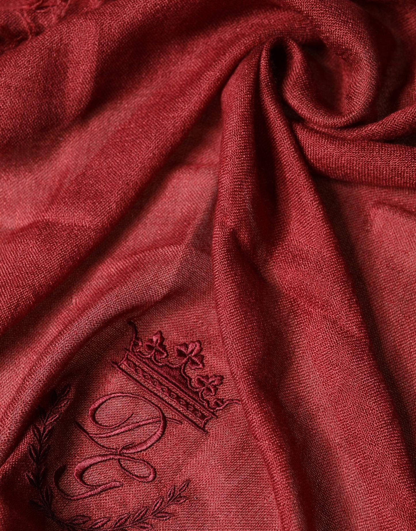 Red Cashmere Silk Fringe Wrap Foulard 200cm X 70cm Scarf