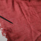 Red Cashmere Silk Fringe Wrap Foulard 200cm X 70cm Scarf