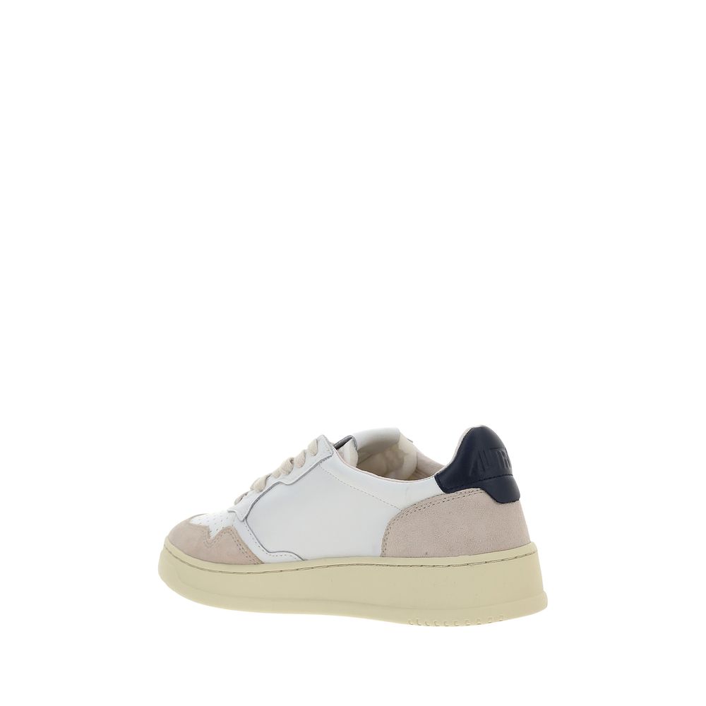 White Calf Leather Bos Taurus Low Top Sneakers