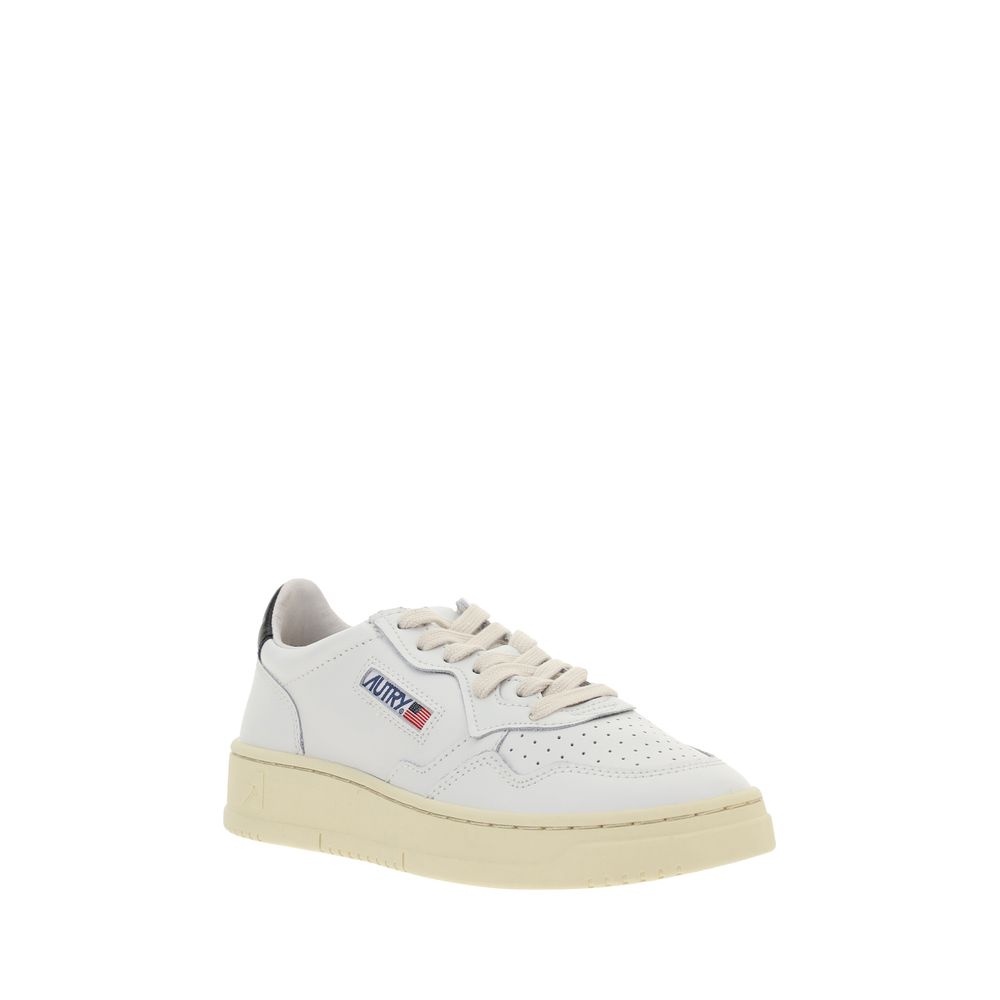 White Calf Leather Bos Taurus Low Top Sneakers