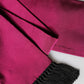 Burgundy Silk Fringe Neck Wrap Foulard 160.5cm x 8cm  Scarf