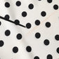 White Black Polka Dot Neck Wrap Foulard 165.5cmx32cm Scarf