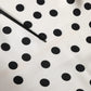 White Black Polka Dot Neck Wrap Foulard 165.5cmx32cm Scarf