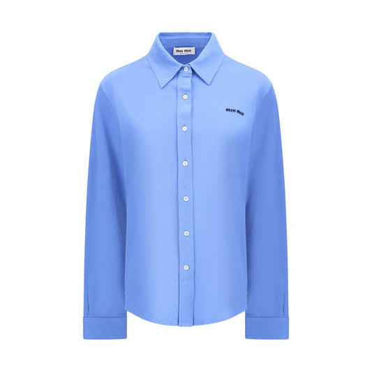 Blue Cotton Dress Shirt