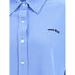Blue Cotton Dress Shirt