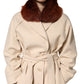 Brown Mink Fur Collar Women Neck Wrap 60cm x 14cm  Scarf