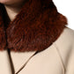 Brown Mink Fur Collar Women Neck Wrap 60cm x 14cm  Scarf