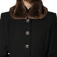 Brown Fur Shoulder Collar Neck Wrap 60cm x 14cm Scarf