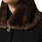 Brown Fur Shoulder Collar Neck Wrap 60cm x 14cm Scarf