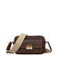 Brown Fabric Crossbody Bag
