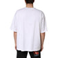 White Cotton Crewneck Short Sleeve T-Shirt