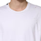 White Cotton Crewneck Short Sleeve T-Shirt