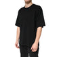 Black Cotton Crewneck Short Sleeve  T-Shirt