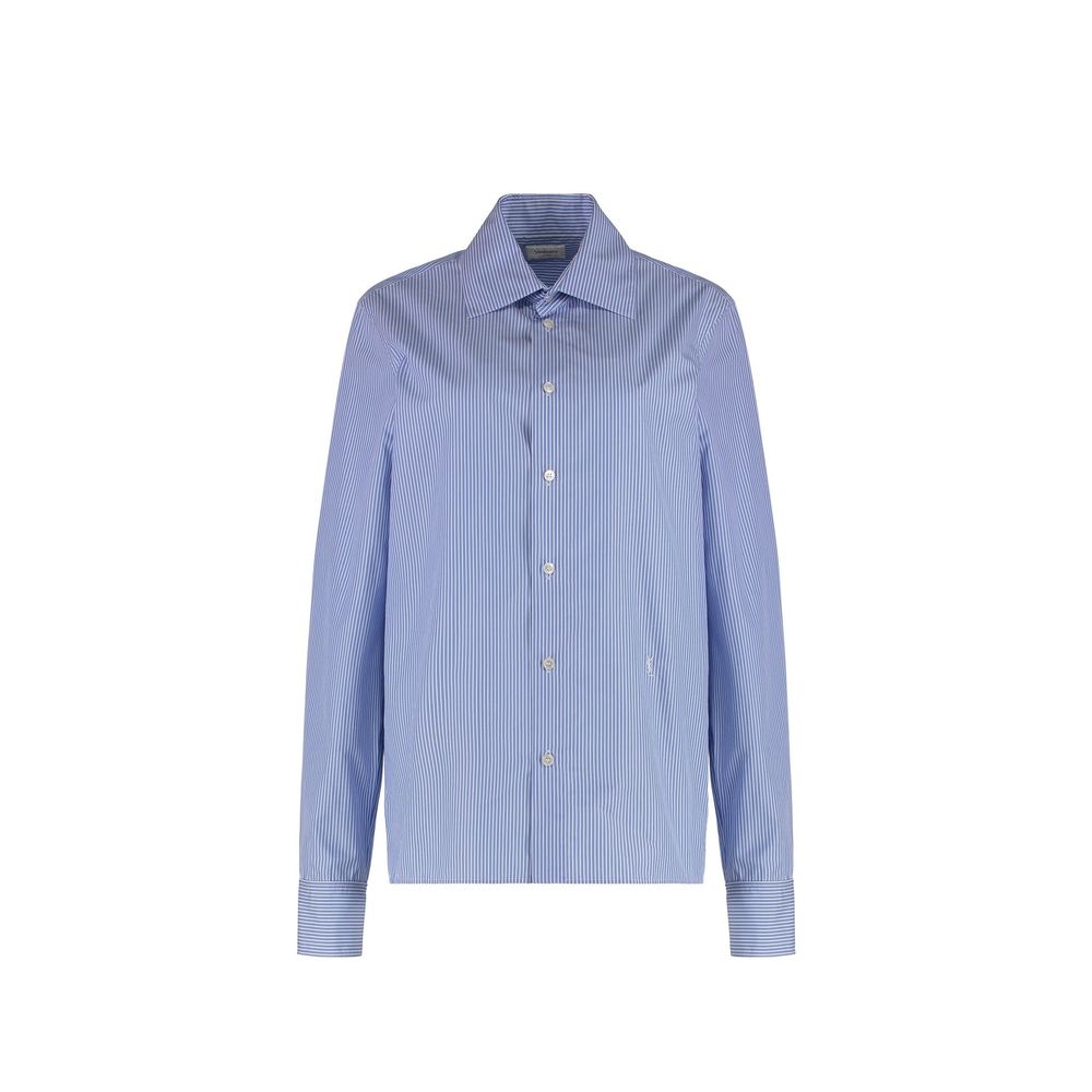 Blue Cotton Dress Shirt