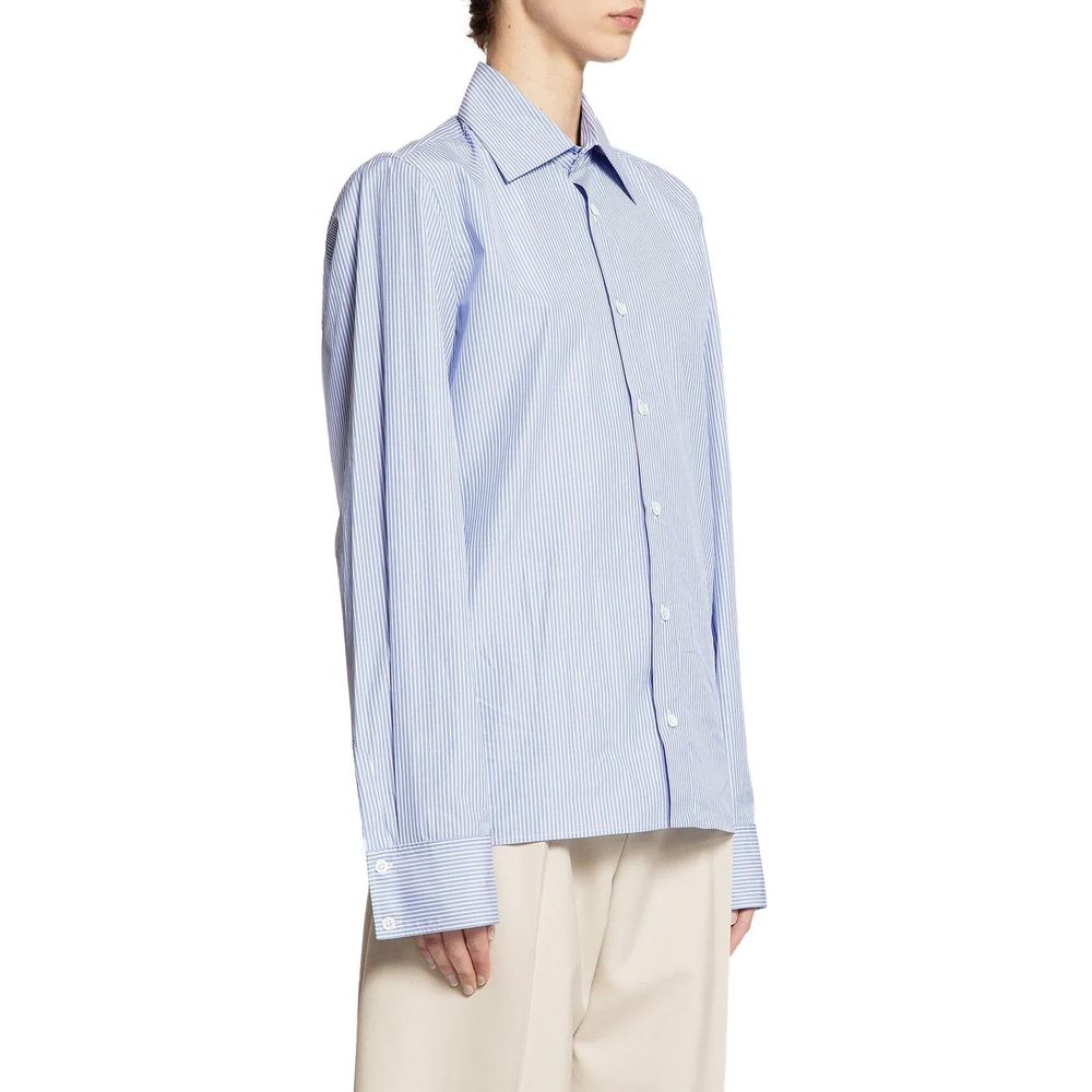 Blue Cotton Dress Shirt