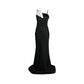 Black Polyester Cocktail Dress