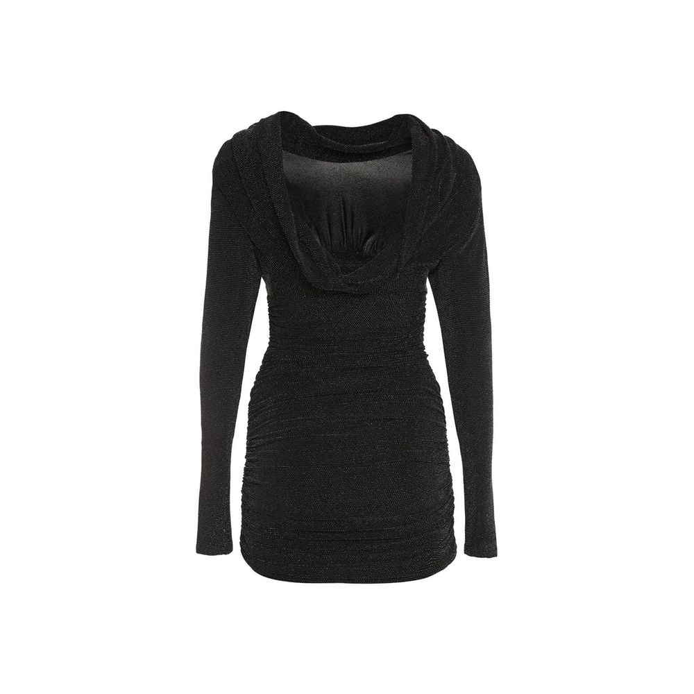 Black Elastane Cocktail Dress